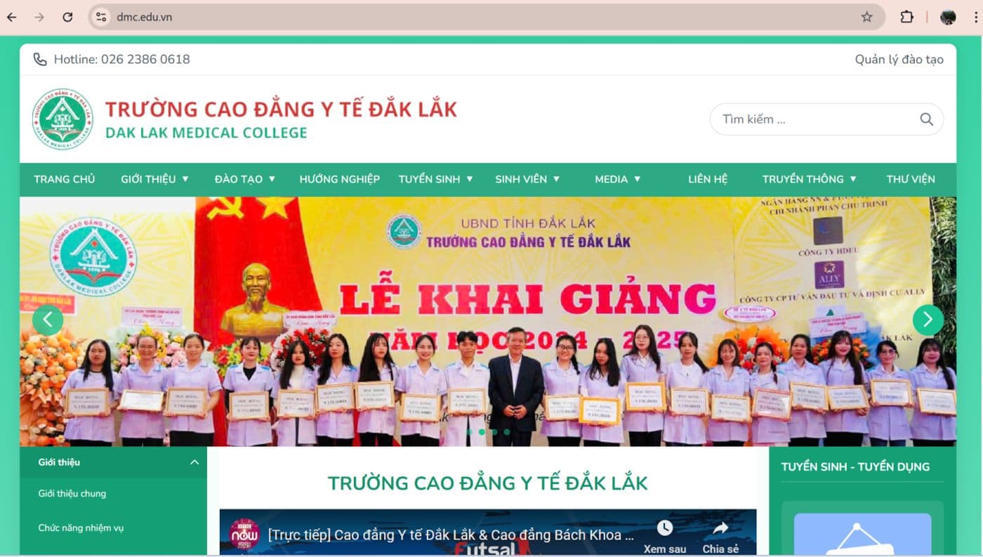 Dak Lak Medical College website